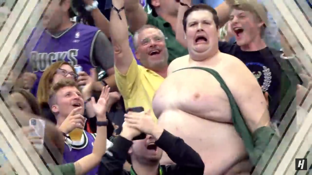 This Shirt-Shredding Bucks Fan Is Definitely Getting Noticed